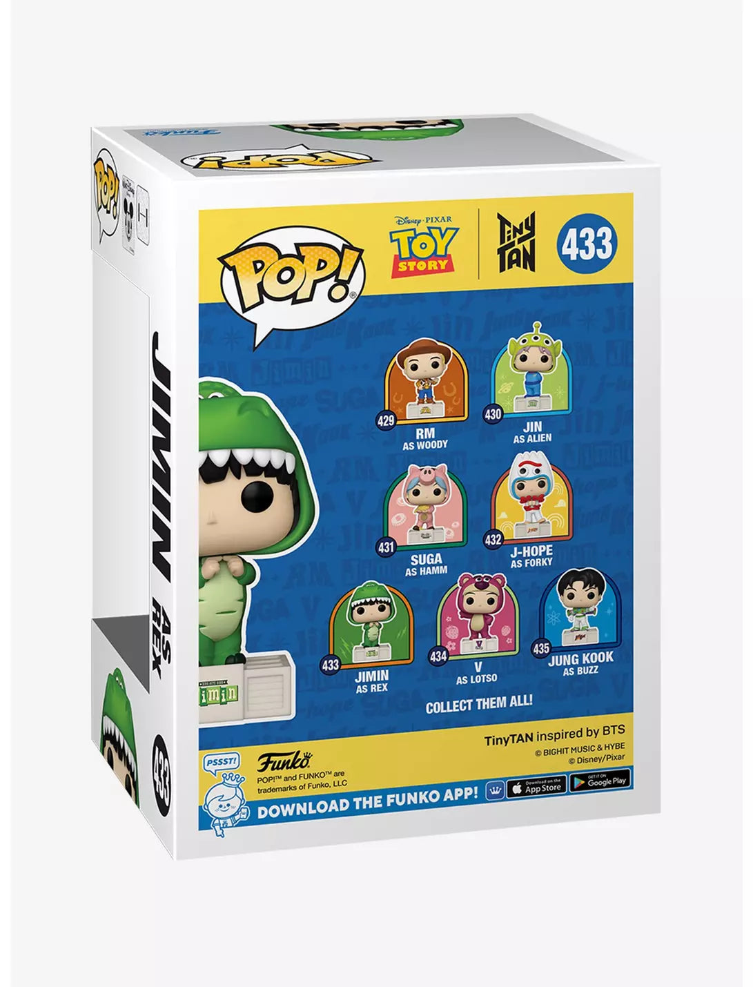 Funko POP!: Toy Story x Tiny TAN - Jimin as Rex #433 (BTS) (Disney) (Pixar)