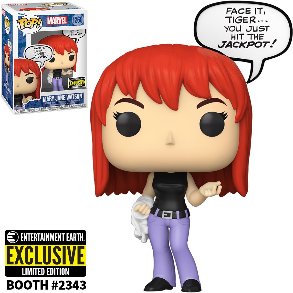 Funko POP! Marvel: Spiderman - Mary Jane Watson #1260 - SDCC Entertainment Earth Exclusive Vinyl Figures