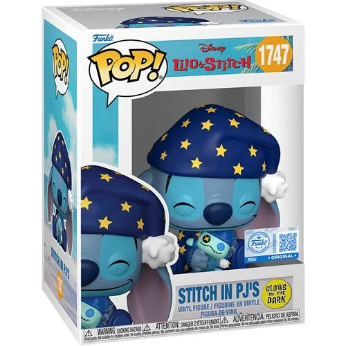Funko POP!: Lilo & Stitch - Stitch in PJ's #1747 (Specialty Series) (Glow) (Disney) (Glow-in-the-Dark)