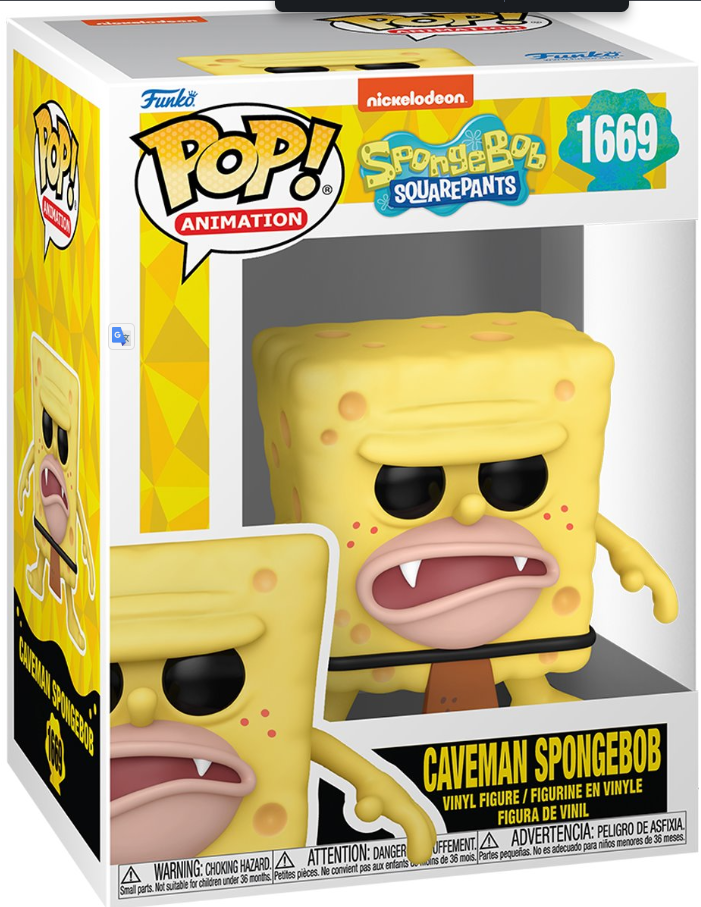 Funko POP! Animation: SpongeBob SquarePants - Caveman SpongeBob #1669 (25th Anniversary) (Nickelodeon)