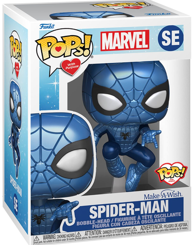 Funko POP! With Purpose: Marvel - Spider-man (Metallic) (Make-A-Wish) (SE)