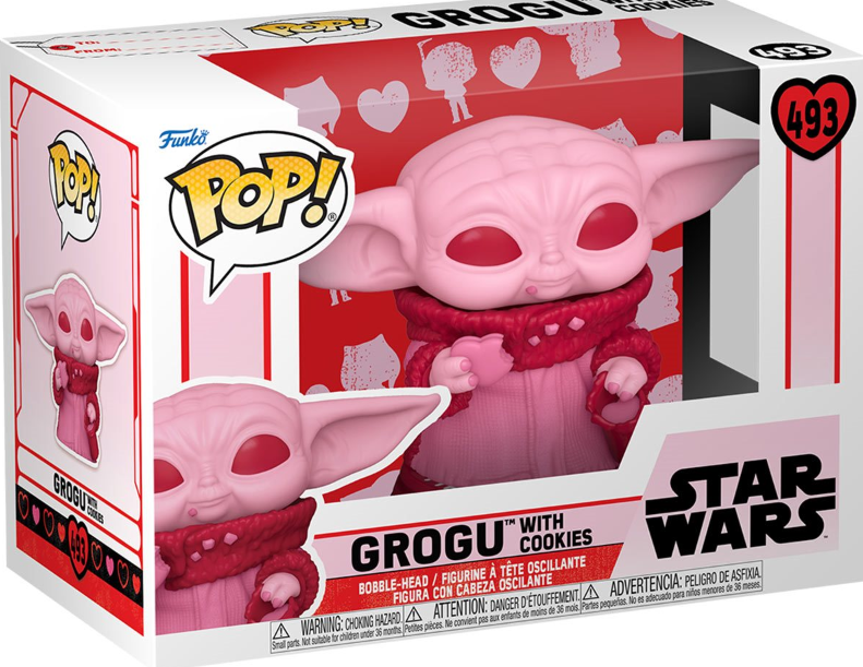 Funko POP!: Star Wars - Baby Grogu with Cookies #493 (Valentine's Day)