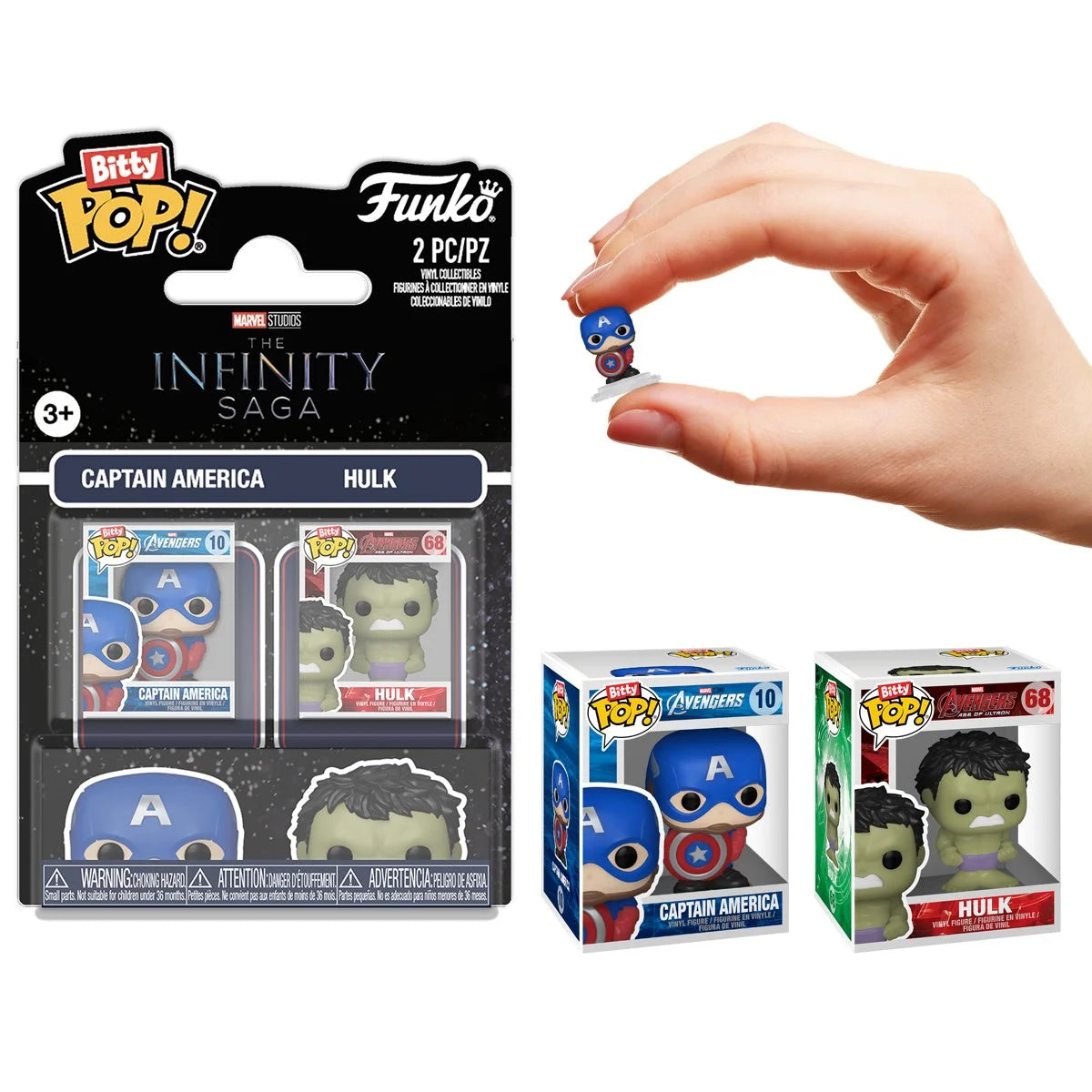 Funko Bitty POP!: The Infinity Saga - Captain America and Hulk (2-Pack)