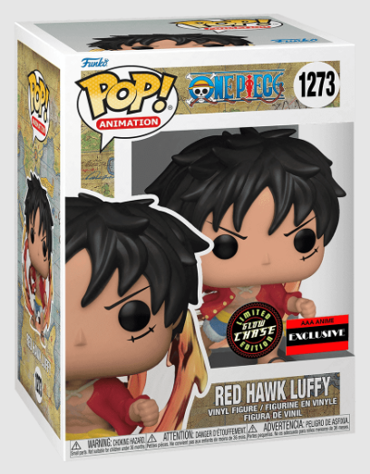 Funko POP! Animation: One Piece - Red Hawk Luffy #1273 (Limited Glow Chase Edition) (AAA Anime Exclusive)