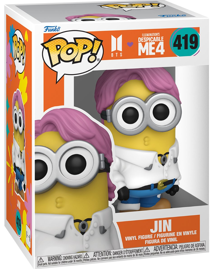 Funko POP!: Despicable Me 4 x BTS - Jin (Minion) #419