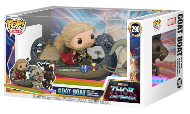 Funko POP! Rides: Thor Love and Thunder - Goat Boat with Thor, Toothgnasher and Toothgrinder #290 (Super Deluxe)