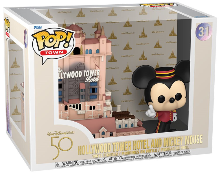 Funko POP! Town: Walt Disney World - Hollywood Tower Hotel and Mickey Mouse (50th Anniversary) #31