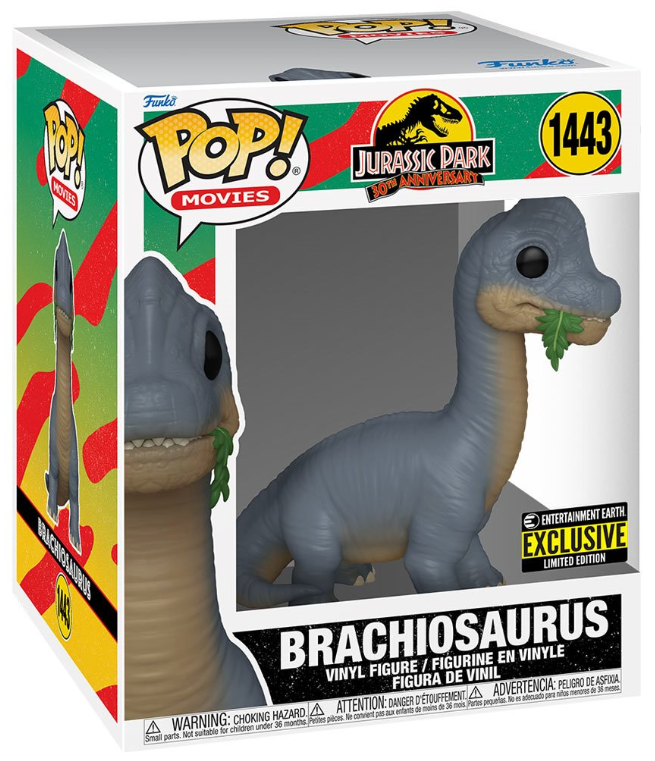Funko POP! Movies: Jurassic Park 30th Anniversary - Brachiosaurus #1443 (Entertainment Earth Exclusive) (6-inch)