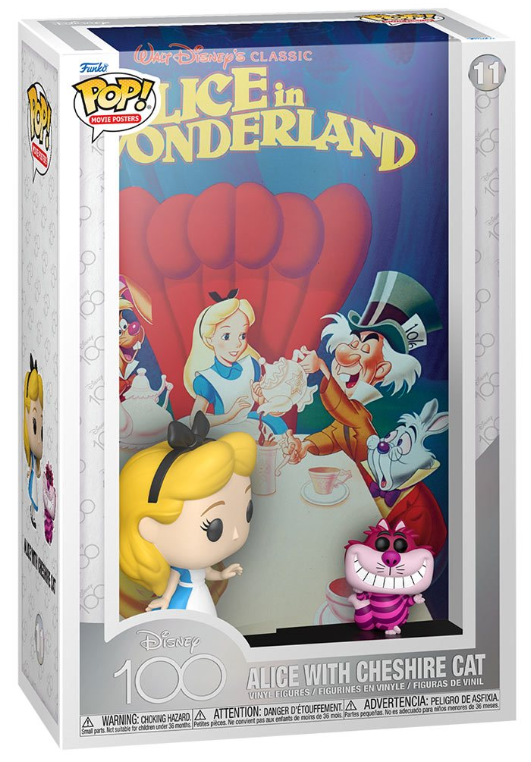 Funko POP! Movie Posters: Disney 100 - Alice with Cheshire Cat #11 (with Case)