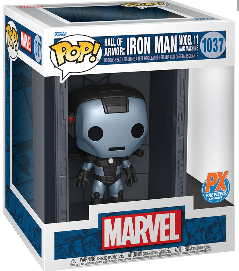 Funko POP!: Marvel - Hall of Armor Iron Man Model 11 War Machine #1037 (PX Previews Exclusive)