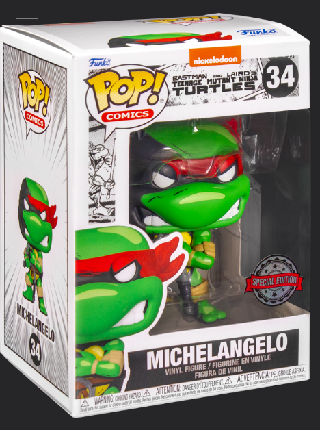 Funko POP! Comics: Teenage Mutant Ninja Turtles - Michelangelo #34 (PX Previews Exclusive)