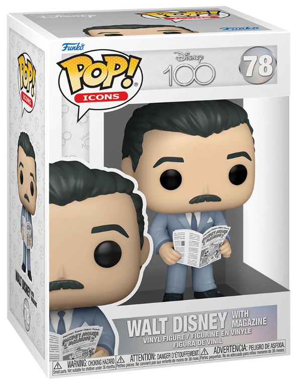 Funko POP! Icons: Disney 100 - Walt Disney with Magazine #78