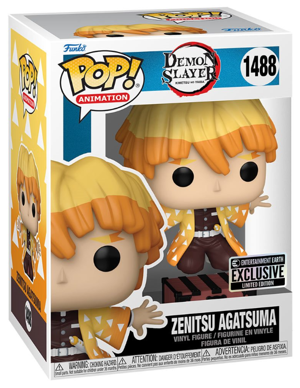 Funko POP! Animation: Demon Slayer - Zenitsu Agatsuma (Protecting Nezuko's Box) #1488 (Entertainment Earth Exclusive)