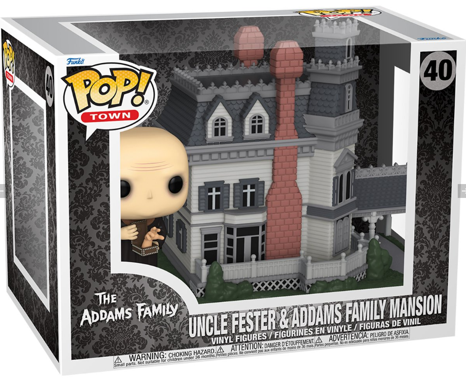 Funko POP! Town: The Addams Family - Uncle Fester & Addams Family Mansion #40