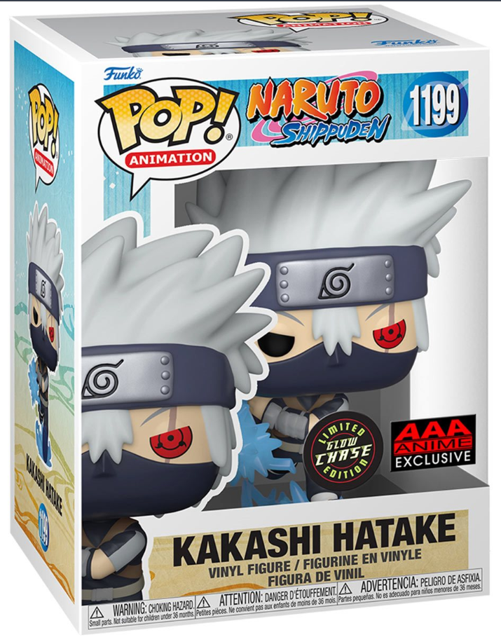 Funko POP! Animation: Naruto Shippuden - Kakashi Hatake #1199 (with Chidori) (Limited Glow Chase Edition)(AAA Anime Exclusive)