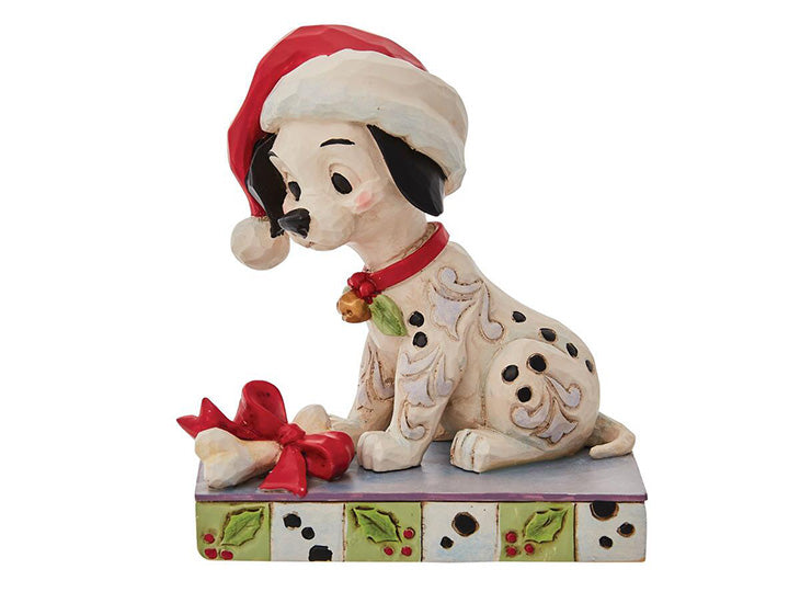 PRESALE | Disney Traditions - 101 Dalmatians - Lucky Christmas Figurine by Jim Shore (Enesco)