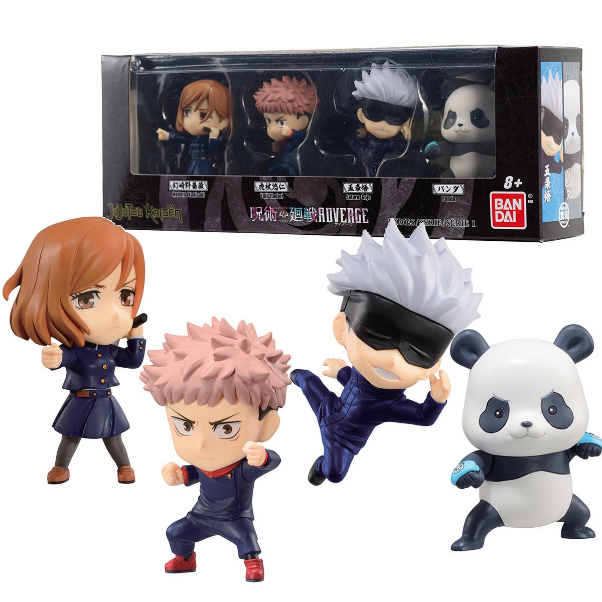 PRESALE | Jujutsu Kaisen - Mini Figure 4-Pack Box Set #2 - Itadori Yuuji - Gojou Satoru - Kugisaki Nobara - Panda - Adverge Motion (Bandai Shokugan)