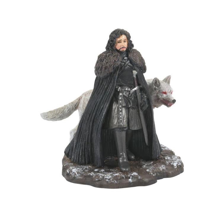 PRESALE | Game of Thrones - Jon Snow - Ghost - Village Diorama Figure Statue