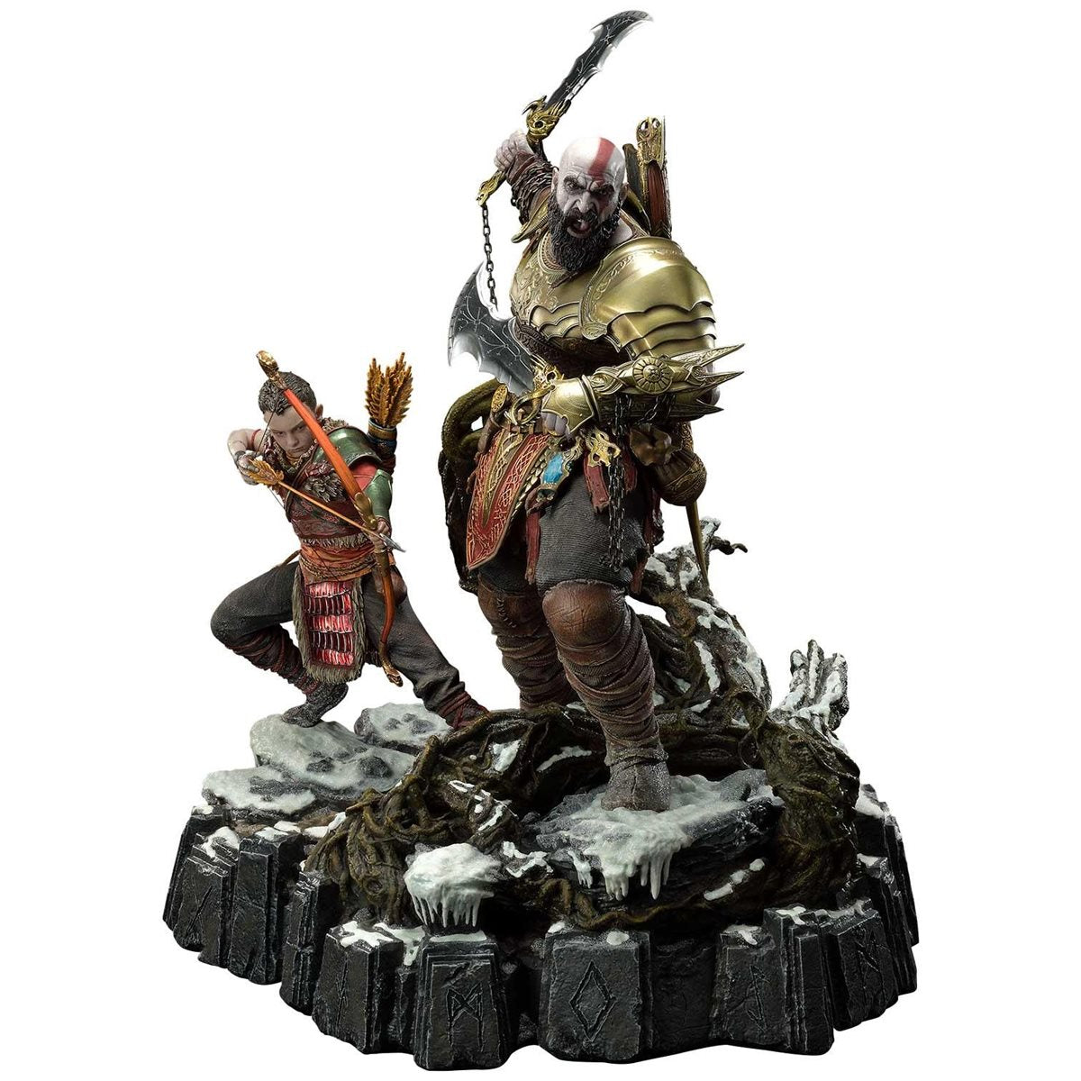 PRESALE | God of War - Kratos and Atreus Valkyrie Armor Set Deluxe Ultimate Premium Masterline 1:4 Scale Statue