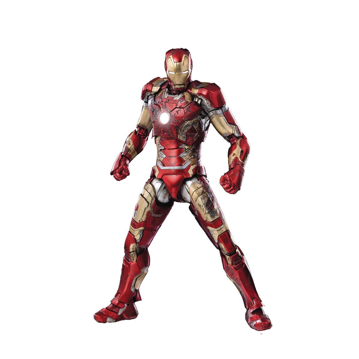 PRESALE | Marvel - Avengers: Infinity Saga - Iron Man Mark 43 DLX Battle Damage 1:12 Scale Action Figure