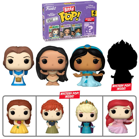 PRESALE | Funko Bitty POP! - Disney Princesses - Belle - Four Pack Vinyl Figures