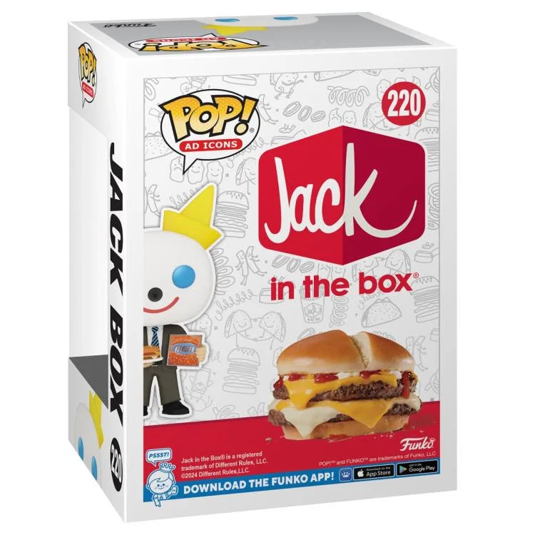 PRESALE | Funko POP! Ad Icons: Jack in the Box - Jack Box (Meaty Cheesy Boys) #220 - Vinyl Figures