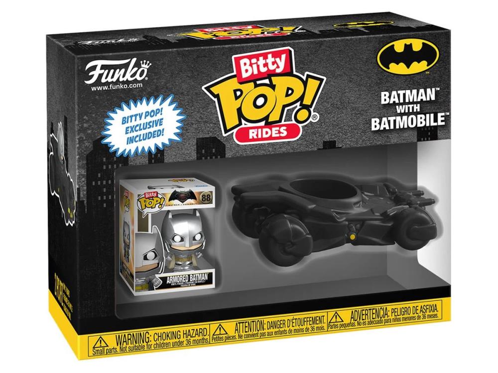 Funko Pop! Rides: Batman v Superman: Dawn of Justice - Bitty Pop! Armored Batman with Batmobile