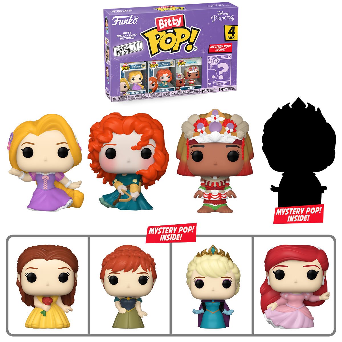 PRESALE | Funko Bitty POP! - Disney Princesses - Rapunzel - Four Pack Vinyl Figures