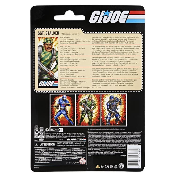 PRESALE | G.I. Joe Classified Series Retro Cardback Sgt. Stalker 6-Inch Action Figure (Hasbro)