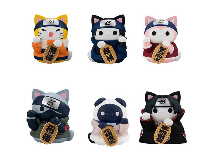 PRESALE | Naruto Nyaruto! Beckoning Cat Fortune One More Time! Mega Cat Project Mini-Figure Case of 6 (Megahouse)