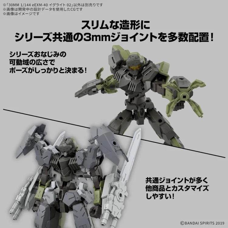30 Minutes Missions: eEXM-40 Iglight 02 1:144 Scale Model Kit [Bandai]