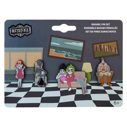 Beetlejuice: Waiting Room Pin 4-Pack [Loungefly]