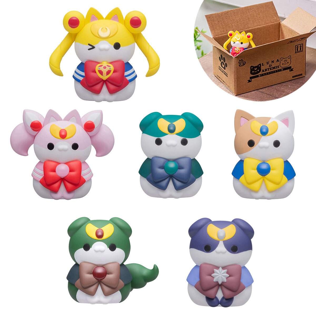 PRESALE | Sailor Mewn - Mega Cat Project - Nyanto! The Big Sailor Moon Series - 6 Pack (MegaHouse)