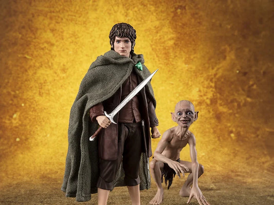 Lord of the Rings Fellowship of the Ring: Frodo Baggins and Gollum S.H.Figuarts Action Figure 2-Pack [Bandai]