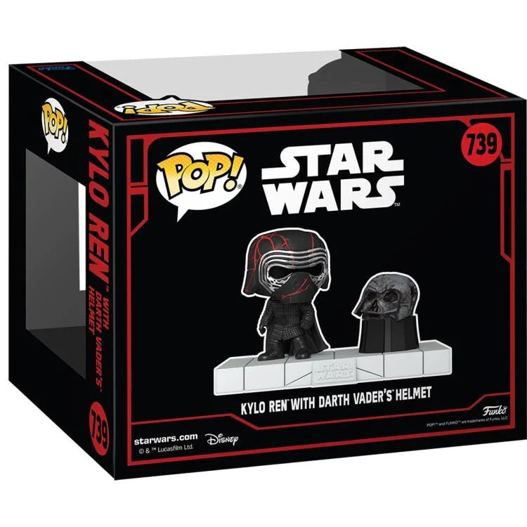 PRESALE | Funko POP - Deluxe: Star Wars Dark Side Kylo Ren with Darth Vader's Helmet Vinyl Figure #739