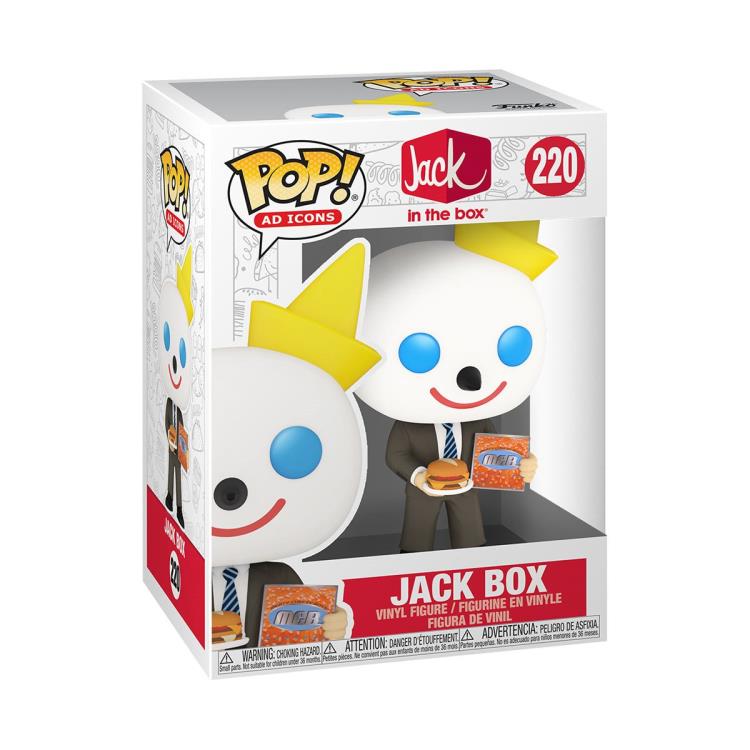 PRESALE | Funko POP! Ad Icons: Jack in the Box - Jack Box (Meaty Cheesy Boys) #220 - Vinyl Figures