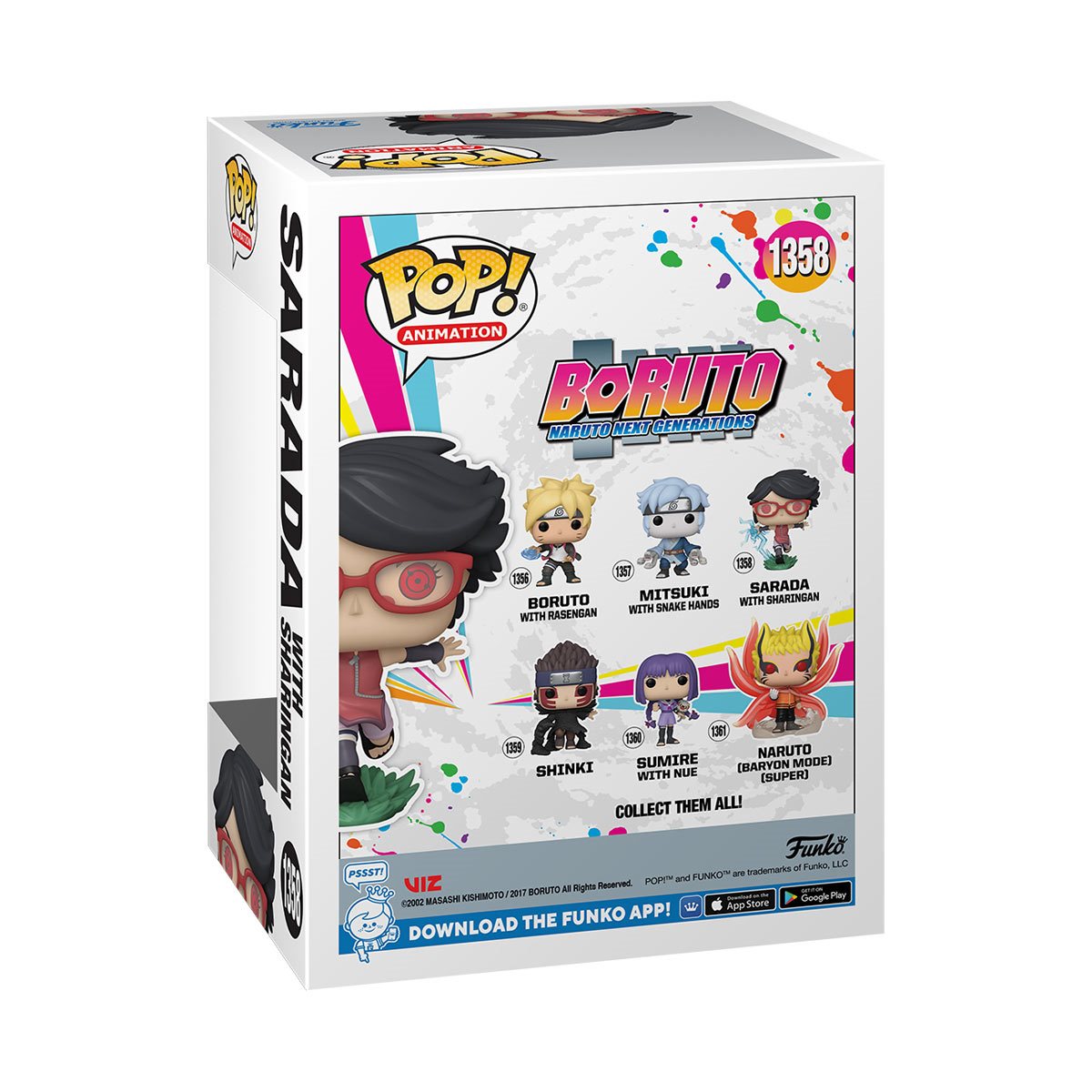 PRESALE | Funko POP! Animation: Boruto: Naruto Next Generations - Sarada with Sharingan - Glow-in-the-Dark  #1358-  - Entertainment Earth Exclusive Vinyl Figures