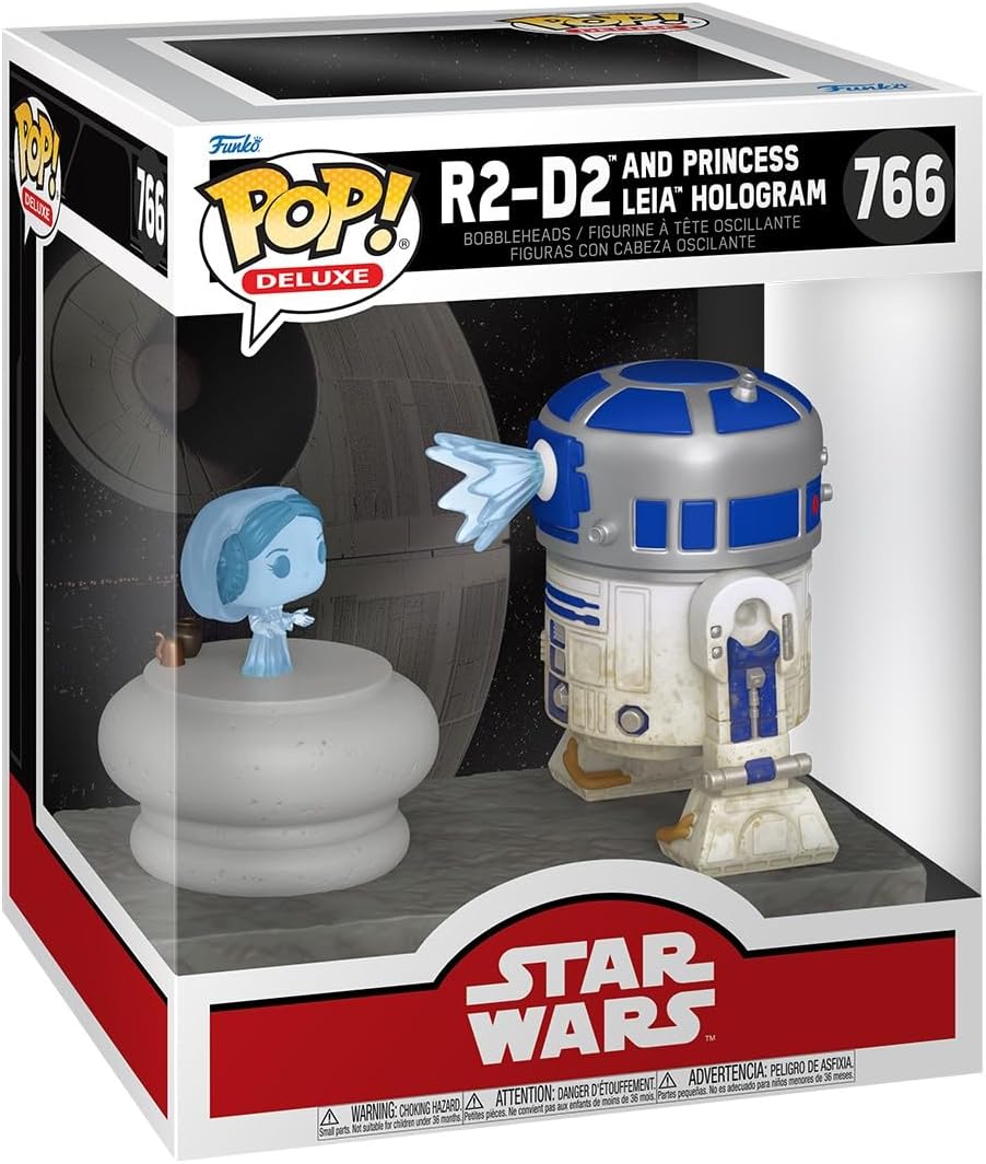 Funko POP! Deluxe: Star Wars - R2-D2 and Princess Leia Hologram #766