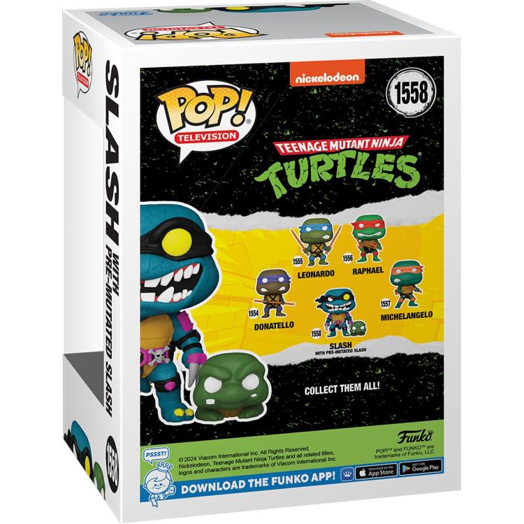 Funko POP!: Teenage Mutant Ninja Turtles - Slash with Pre-Mutated Slash - Vinyl Figure #1558 and Buddy