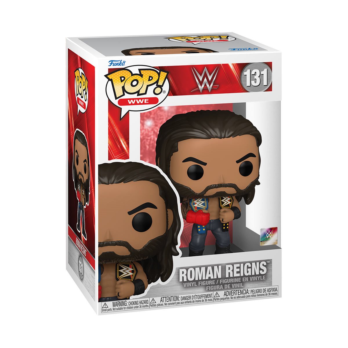 PRESALE | Funko POP! WWE: Roman Reigns with Belts #131 Vinyl Figures