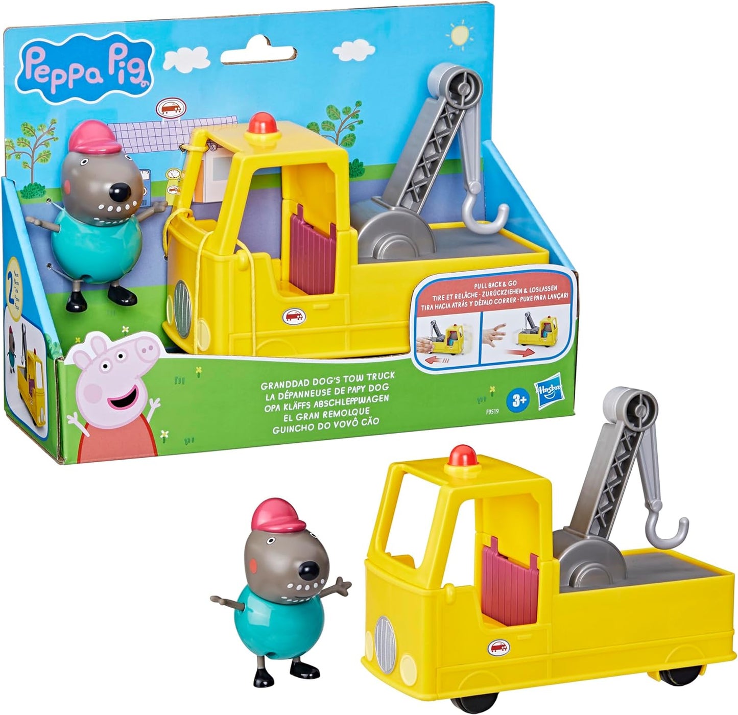 Peppa Pig Granddad Dog's Tow Truck Construction Vehicle and Figure Set (Hasbro)