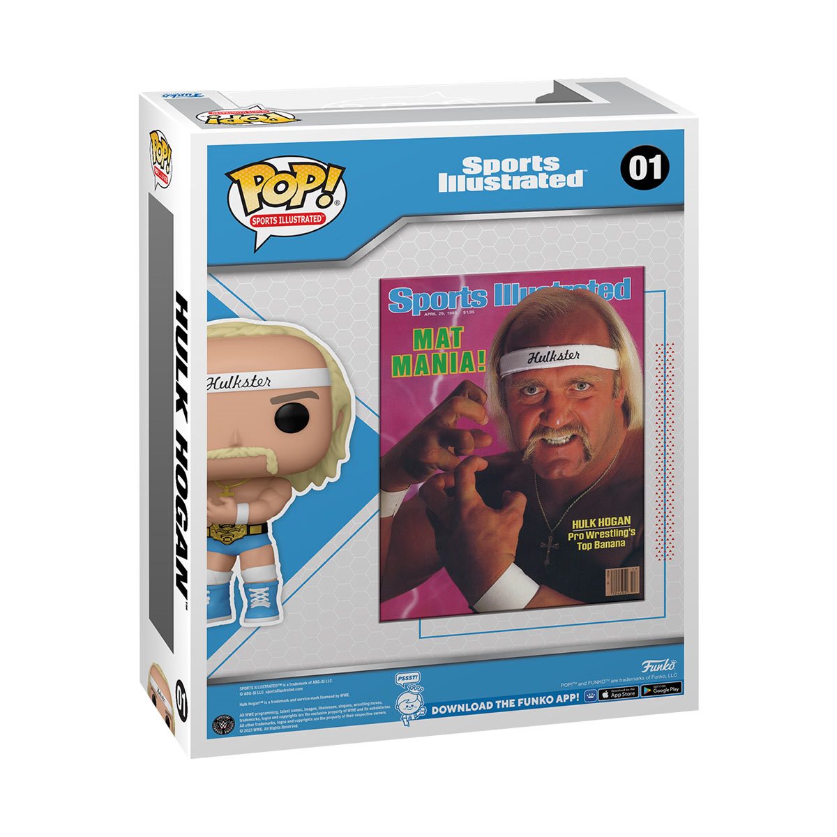 PRESALE | Funko POP! Sports Illustrated WWE Hulk Hogan Cover Figure #01 with Case Entertainment Earth Exclusive Vinyl Figures