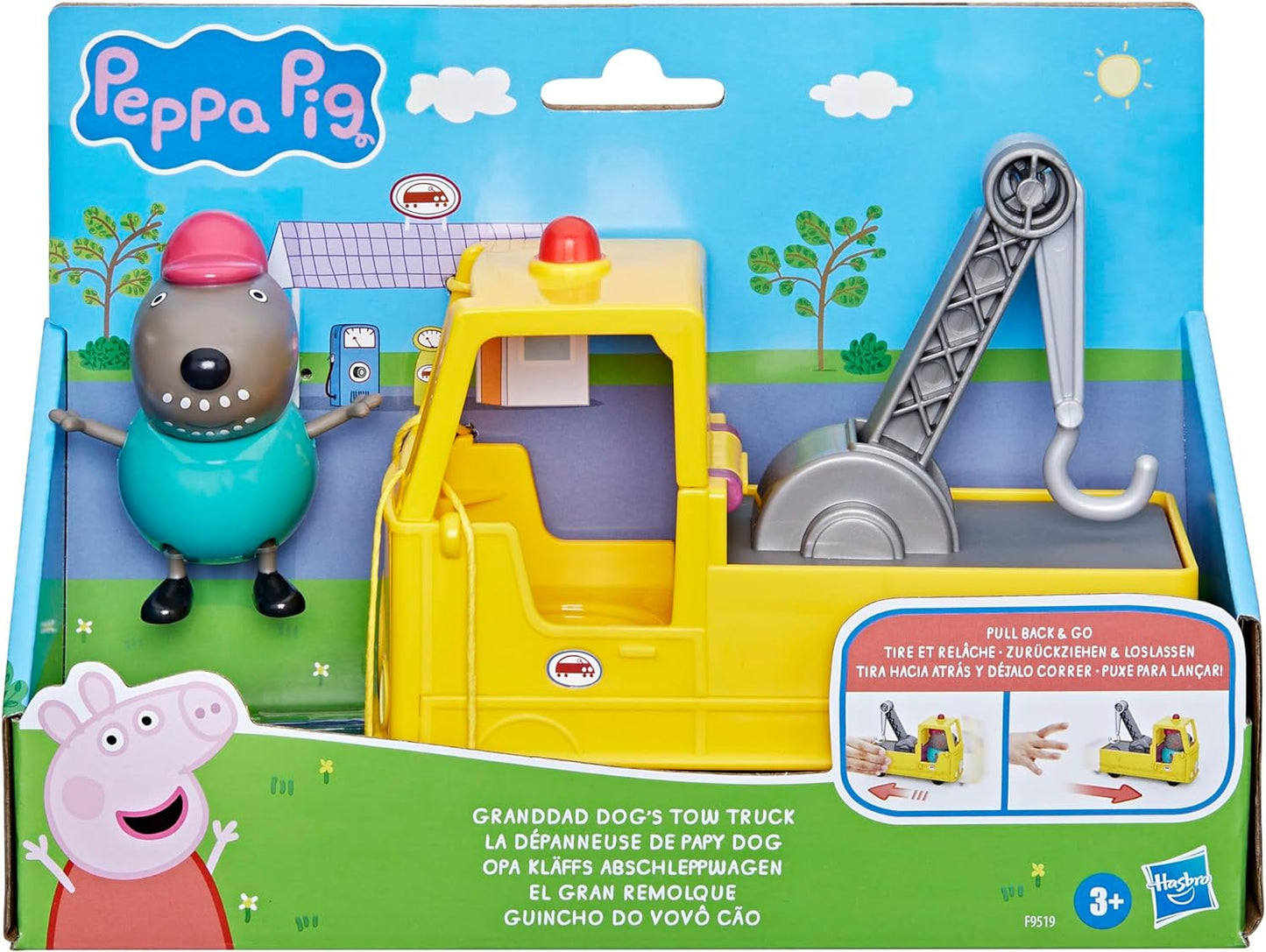 Peppa Pig Granddad Dog's Tow Truck Construction Vehicle and Figure Set (Hasbro)