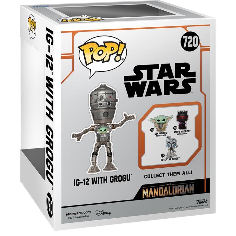 PRESALE | Funko POP! Deluxe - Star Wars: The Mandalorian IG-12 with Grogu Vinyl Figure #720