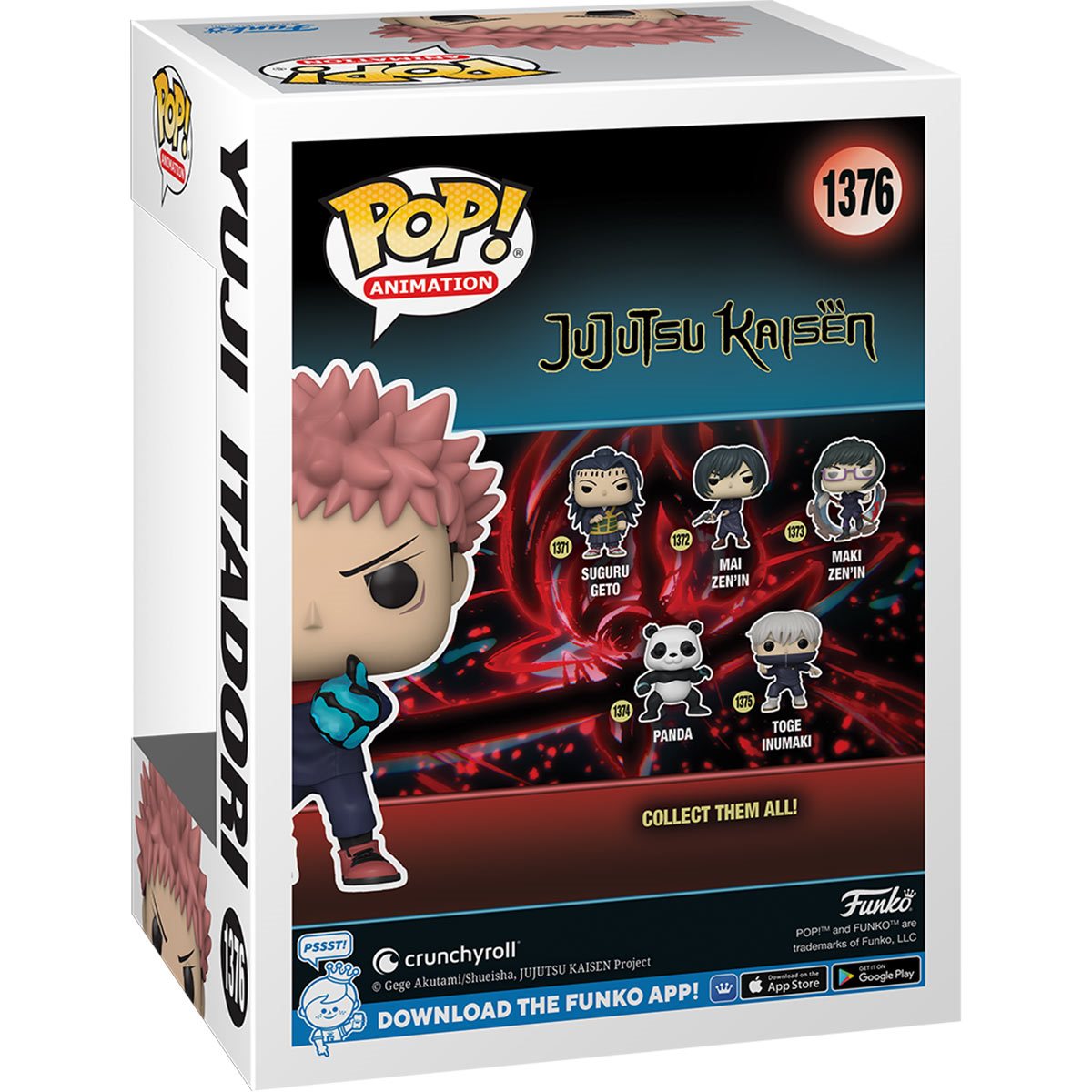 PRESALE | Funko POP! Animation: Jujutsu Kaisen - Yuji Itadori (Divergent Fist) #1376 (Glow-in-the-Dark) - AAA Anime Exclusive Vinyl Figures