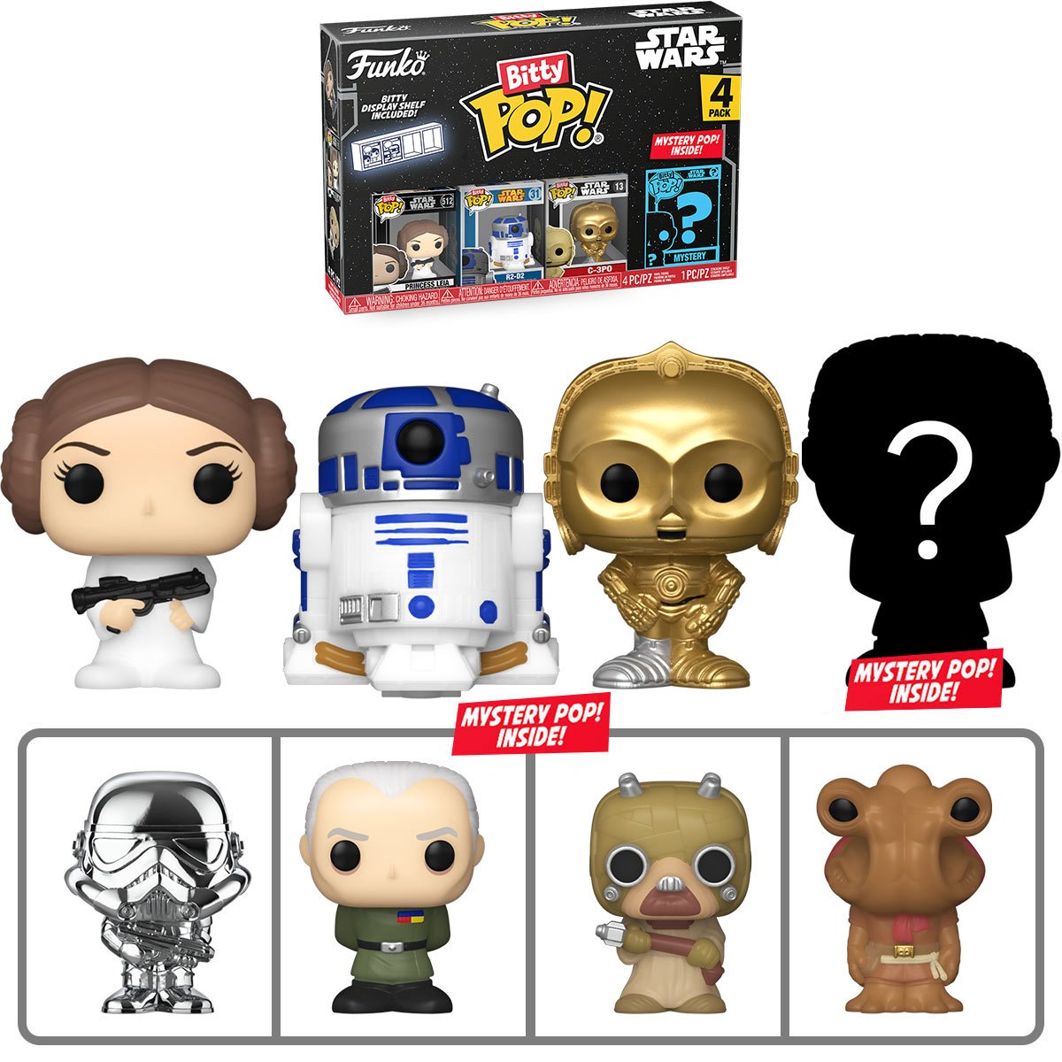 PRESALE | Funko Bitty POP! - Star Wars - Princess Leia - Four Pack Vinyl Figures