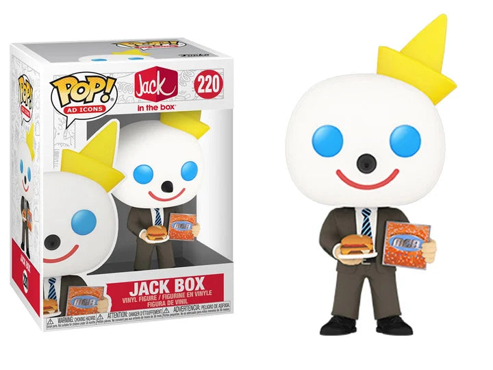 PRESALE | Funko POP! Ad Icons: Jack in the Box - Jack Box (Meaty Cheesy Boys) #220 - Vinyl Figures