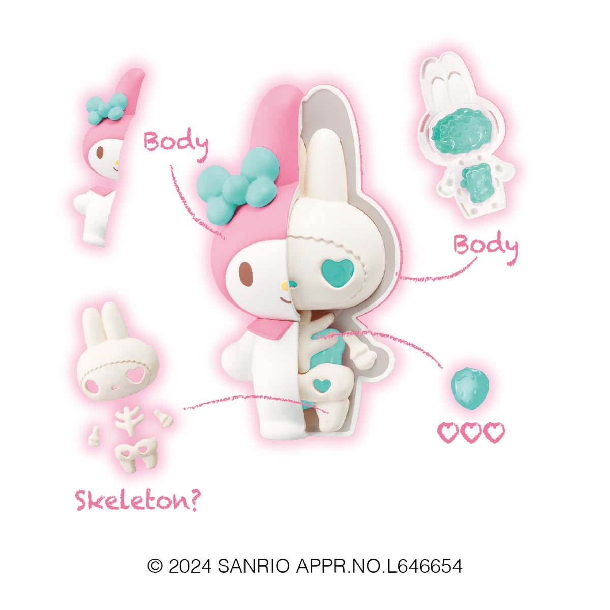 PRESALE | Sanrio Characters Pop Mint Mix - Kaitai Puzzle Fantasy - Blind-Box Set of 4 (MegaHouse)