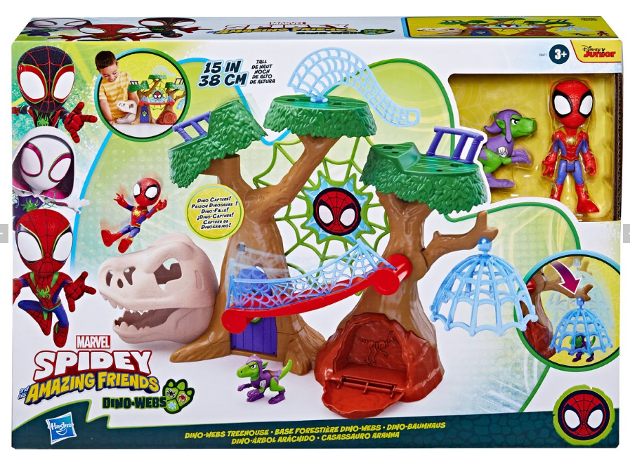Spider-Man: Spidey and His Amazing Friends Dino-Webs Treehouse Playset [Hasbro]