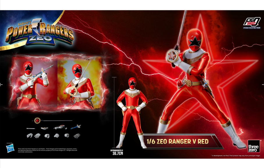 Power Rangers Zeo: Red Zeo Ranger V FigZero 1:6 Scale Action Figure [ThreeZero]